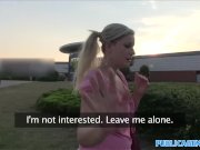 PublicAgent Big tits blonde has sex on car 1/16