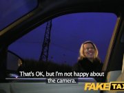 FakeTaxi Blonde gets her kit off in taxi cab 3/16