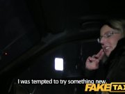 FakeTaxi Blonde gets her kit off in taxi cab 6/16