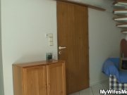 Blonde mother in law rides his big cock 1/16