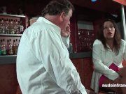 Casting of a young brunette double penetrated 2/16