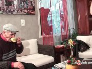 FFM Two horny hotties sharing an old cock 2/16