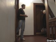 Blonde old women pleases an young guy 3/16