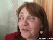 Busty granny in stockings rides and sucks 6/16