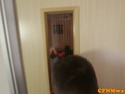 Cfnm babe Jess West jerks a peeping tom 4/16