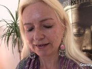 Skinny granny takes it from behind 3/16