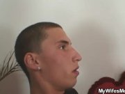 Mother-in-law fucks him and wife comes in 12/16