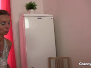 Old granny masseuse jumps on young cock 10/16