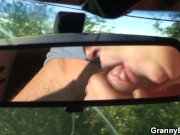 70 years old granny gets banged roadside 13/16