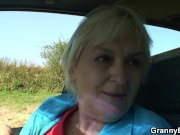 70 years old granny gets banged roadside 6/16