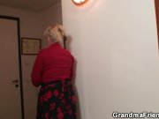 Old granny offers her pussy as a payment 1/16