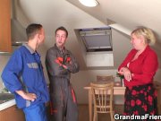 Old granny offers her pussy as a payment 9/16