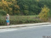 Hitchhiking old granny and boy 1/16