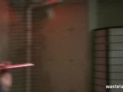 Blonde sub is spanked hard by lesbian dom 10/16