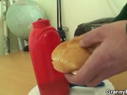 Huge old grandma sucks and rides young dick 9/16