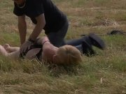 Blonde led bound on a desert plain and fucked 2/16