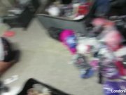 Mia Lelani and London Keyes on the set 2/16