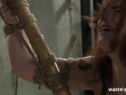 Brunette is tied and spanked by older master 9/16