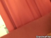 Plump mommy takes two young cocks 10/16