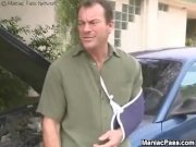 Muscle stud for busty housewife 1/16