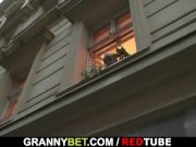 He drills her shaved old pussy 5/16