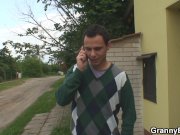 Lonely 60 years old granny pleases a stranger 4/16