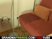 Two dudes seduce mature fatty 15/16