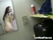 Teasing in front of big mirror 1/16