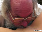 Old man bangs Dominica Fox's tight young puss 4/16