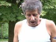 Young blonde anal injected by an old gardner 1/16