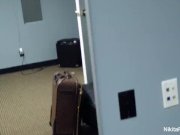 Hot blonde Nikita Von James films herself 1/16