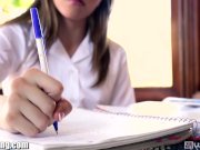  Lesbian Schoolgirl gets Pussy Eaten on Desk 1/16