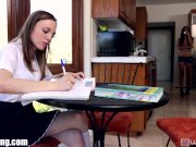  Lesbian Schoolgirl gets Pussy Eaten on Desk 2/16