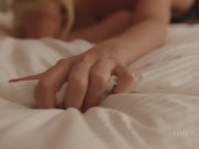 Sexy blonde striptease