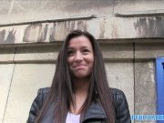 PublicAgent Shy brunette has sex in toilet 1/16