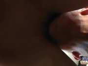 Easy thin chick jabs 2 old poles in her holes 7/16