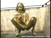 cute golden girl outdoor