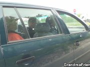 Blonde granny double penetration in the field 5/16