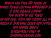 Amber takes on two big black monster cocks 16/16