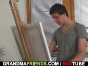 Granny bitch pleases two horny painters 4/16
