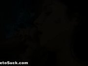 Sloppy gagging blowjob with lots of spit 13/16