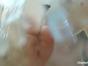 Charley showers after a hard day's work 7/16