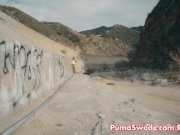 Puma Swede Spreading Pussy in the Desert! 2/16