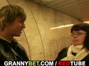 Busty bitch is picked up and doggystyled 3/16