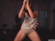 Teasing and gets naked in the living room 5/16