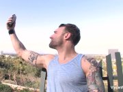 Vyxen Steel lets him cum on her huge tits  1/16