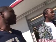 Bailey gets stuffed by two big black cocks 3/16