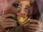 On set with the incredibly hot Abigail Mac 7/16