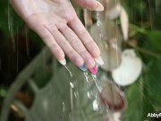 Brunette babe Abigail Mac takes a shower 3/16