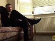 Ginger slut gets throated and coated with cum 2/16